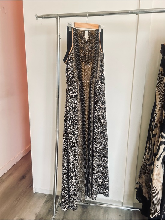 Anthropologie Dresses & Skirts - Anthropologie Black and Gold Patterned Maxi Dress